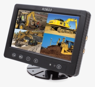 7 Quad Screen Monitor With 4 Camera Inputs - Tractors, HD Png Download, Free Download