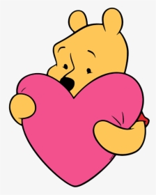 Winnie The Pooh With Hearts, HD Png Download, Free Download