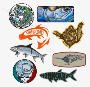 Simms Woodblock Redfish Decal Png Fly Decals - Fishing Sticker Pack, Transparent Png, Free Download