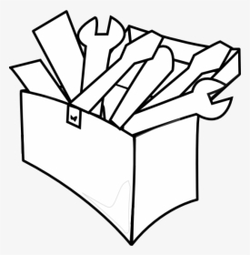 Boxes Png Black And White - Tool Box Clip Art, Transparent Png, Free Download