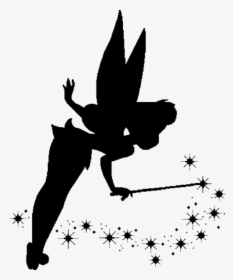 Tinker Bell Peter Pan Silhouette Stencil - Disney Silhouette, HD Png Download, Free Download