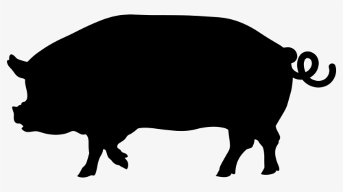 Pig Silhouette Clip Art - Transparent Pig Silhouette Png, Png Download, Free Download