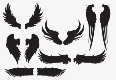 Silhouette Euclidean Vector - Angel Wings Silhouette, HD Png Download, Free Download