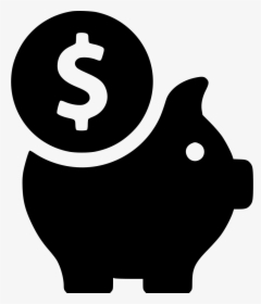 Bank Clip Silhouette Png - Vector Piggy Bank Icon, Transparent Png, Free Download