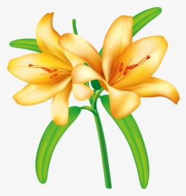 Easter Lily Clip Art - Yellow Transparent Flowers Png, Png Download, Free Download
