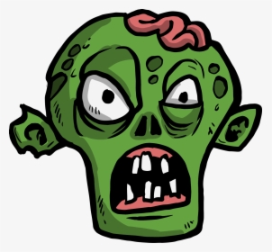 The Zombie Angry - Cartoon Zombie Face Png, Transparent Png, Free Download