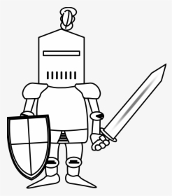 Knight Clipart Knights Black And White - Black And White Knight, HD Png Download, Free Download