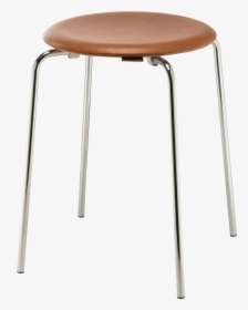 Dot Stool In Walnut Leather Designed For Objects By - Arne Jacobsen Dot Stool, HD Png Download, Free Download