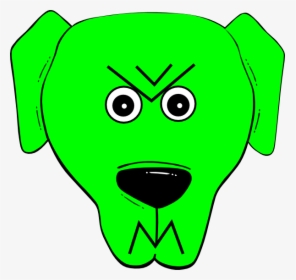 Green Angry 2 Svg Clip Arts - Cartoon Dog Face, HD Png Download, Free Download