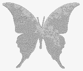 Butterfly Silhouette 6 Maze - Papilio Machaon, HD Png Download, Free Download