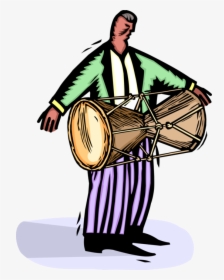 Vector Illustration Of Musician Plays African Conga - Bongo Player Png, Transparent Png, Free Download