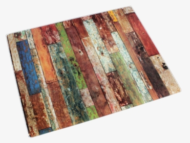 Multi-color Plank Glass Cutting Board - Plywood, HD Png Download, Free Download