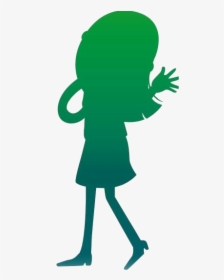 Girl Walking Silhouette Transparent Background - Illustration, HD Png Download, Free Download