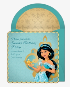 Princess Jasmine Theme Birthday Invitations, HD Png Download, Free Download