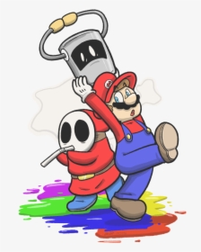 Here’s A Better Art Of Mario And Huey And A Shy Guy - Shy Guy Mario, HD Png Download, Free Download