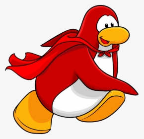 Transparent Red Cape Png - Red Penguin Club Penguin, Png Download, Free Download