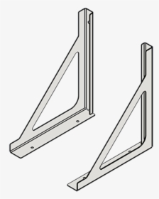 Box Brackets, Frame Mount, Steel, Galvanized, Pair - Triangle, HD Png Download, Free Download