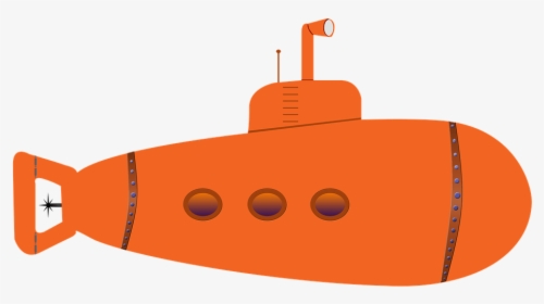 Orange Submarine - Submarine Png, Transparent Png, Free Download