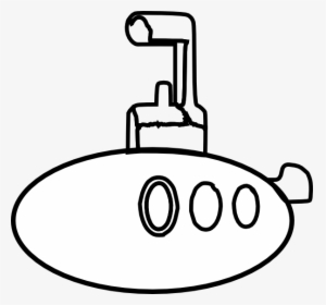 Black And White Submarine Clip Art, HD Png Download, Free Download