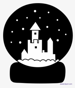 Snow Globes Clip Art - Snow Globe Black Clip Art, HD Png Download, Free Download