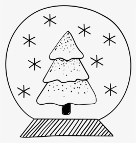 Snow Globe Coloring Page - Geodesic Dome, HD Png Download, Free Download