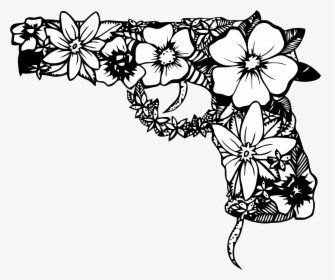 Pin By Leah Paul On Tattoos Pinterest - Flower Gun Tattoo, HD Png Download, Free Download