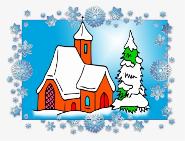 Christmas Scenario Frame Free Picture - Transparent Background Snowflake Border, HD Png Download, Free Download