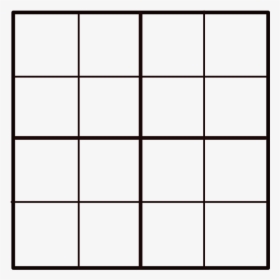 Empty Sudoku Grid - 4 X 4 Grid Png, Transparent Png, Free Download
