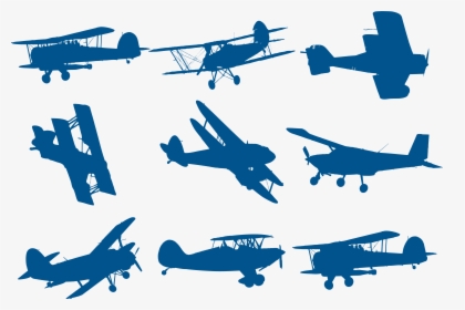 Clip Free Library Biplane Clipart Toy Plane - Silhouette Biplane Clip Art, HD Png Download, Free Download