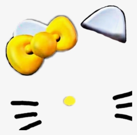 Mq Yellow Bow Bows Kitty Hellokitty Face - Hello Kitty Snapchat, HD Png Download, Free Download