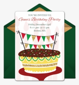 Gotta Love This Free "holiday Birthday Cake - Dave And Buster's Birthday Party Invitations, HD Png Download, Free Download