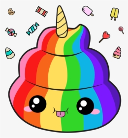 Rainbow Unicorn Poop Gif , Transparent Cartoons - Rainbow Unicorn Poop Emoji, HD Png Download, Free Download