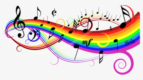 #freetoedit #rainbow #colorful #music #notes #background - Colorful Clip Art Music Notes, HD Png Download, Free Download