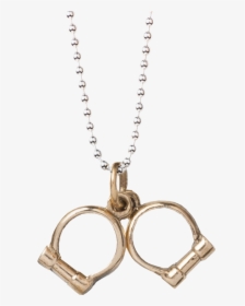 Handcuff Necklace Brass - Locket, HD Png Download, Free Download