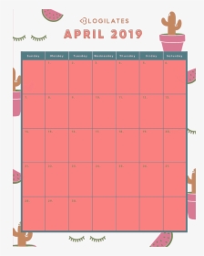 April Calendar Png 2019 Image - Calendar Png 2019 Month, Transparent Png, Free Download