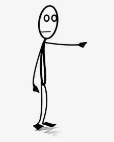 Cliparts For Free - Stick Figure Pointing Finger, HD Png Download, Free Download