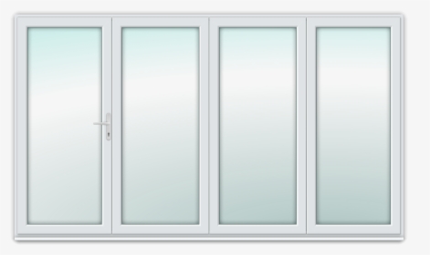 4 Panel Folding Door 3590mm 2090mm - 4 Panel Bifold Door In White In Aluminium, HD Png Download, Free Download