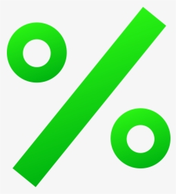 Green Percentage Sign Free - Percentage Sign Clipart, HD Png Download, Free Download
