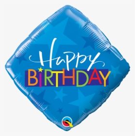 18 Inch Happy Birthday Blue Stars Foil Balloon - Balloon, HD Png Download, Free Download