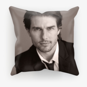Tom Cruise In Black And White ﻿sublimation Cushion - Zac Efron Vs Tom Cruise, HD Png Download, Free Download