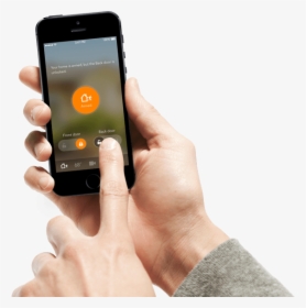 Right Hand With Phone Opt - Vivint Solar Monitoring App, HD Png Download, Free Download