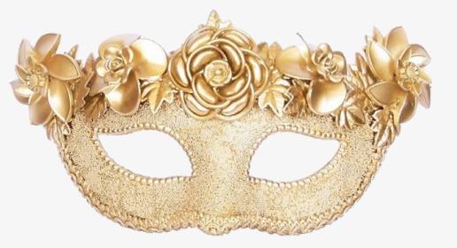 Golden Ball Gold Masquerade Mask Ms - Transparent Background Transparent Masquerade Mask, HD Png Download, Free Download