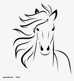 Goats Head Baby Free - Simple Horse Drawing, HD Png Download, Free Download