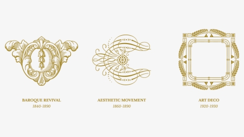 Earring Drawing Art Nouveau - Art Deco Circle Ornaments, HD Png Download, Free Download
