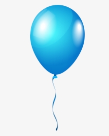 Balloon Blue Clip Art - Transparent Background Single Balloon Png, Png Download, Free Download