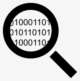 Search Code Interface Symbol Of A Magnifier With Binary - Code Search Icon, HD Png Download, Free Download