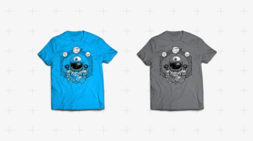 Spaceman T-shirt Both Sm, HD Png Download, Free Download