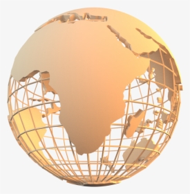 Earth Globe Png Transparent Image - Transparent 3d Gold Globe, Png Download, Free Download