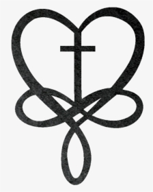 Heart Infinity Metal Wall Art - Infinity Sign With Heart And Cross, HD Png Download, Free Download