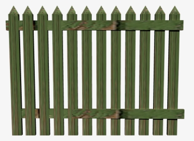 Fence Wood Paling Free Picture - Background Png Green Fence Transparent, Png Download, Free Download